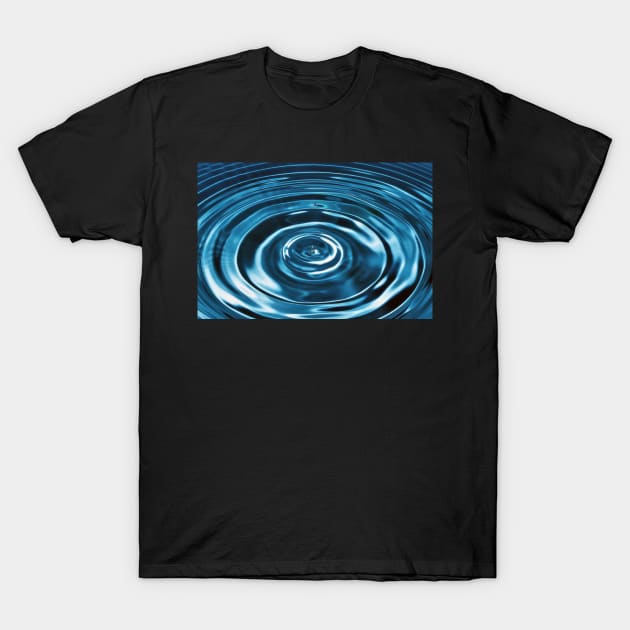 Blue Water with a Drop T-Shirt by piksimp